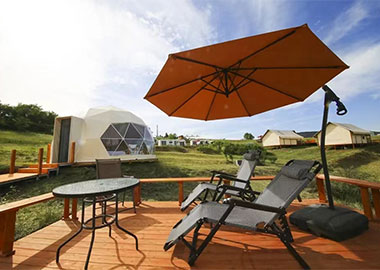 Glamping Resort Build With Dome Tents And Safari Tents